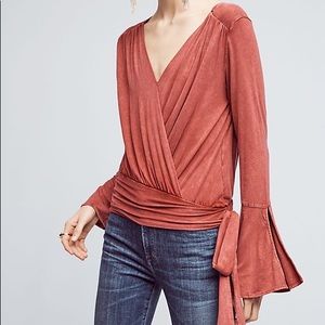 Anthropologie Deletta Sirpo Wrap Top